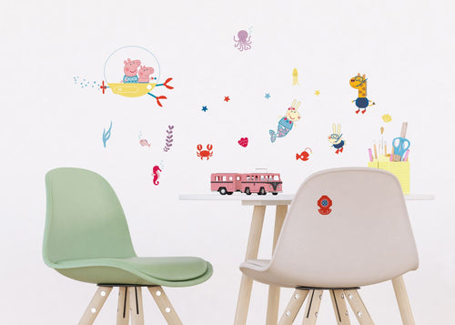 Sanders & Sanders muursticker Peppa Pig multicolor - 30 x 30 cm - 601338