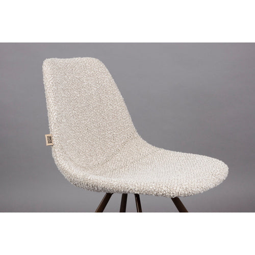 Dutchbone Franky Eetkamerstoelen  Bouclé Beige - Set van 2 - vtwonen shop