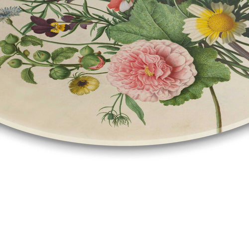 Reinders glasschilderij Bloemen boeket - Ø 70cm