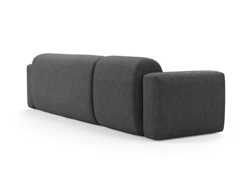 Cosmopolitan Design Modulaire hoekbank rechts Strino 3-zits, structurele stof grijs - 136x308x78cm