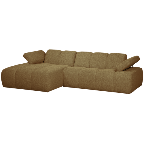 WOOOD chaise longue links Mojo - Bouclé - Geel/Bruin Melange - vtwonen shop