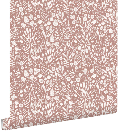 ESTAhome behang bloemetjes oudroze - 50 x 900 cm - 131255 - vtwonen shop