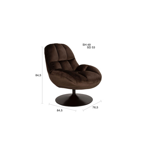 Housecraft Living Beefy Fauteuil Draaibaar Bruin