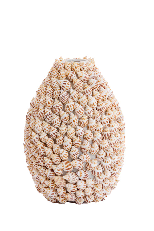 Light & Living vaas SHELL - Ø19x28.5cm - bruin