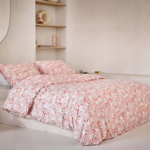 Walra - Dekbedovertrek Floral Fusion - 240x220 cm - Roze