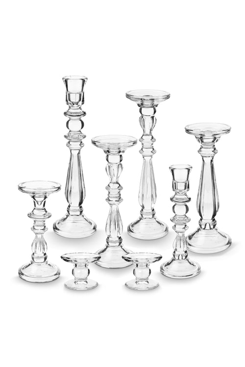 vtwonen Kandelaar Set van 7 - Glas - Transparant - vtwonen shop