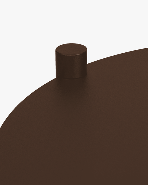 noo.ma Ande Side Table - vierkante stalen bijzettafel 42x42x59 cm, Cocoa Brown