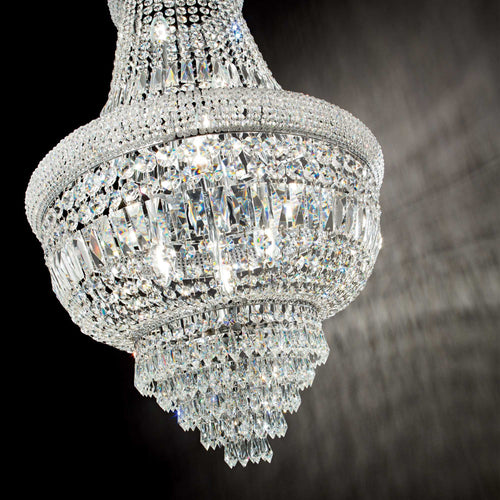 Ideal Lux DUBAI - Plafond Kroonluchter Hanglamp 24 Lichten Chroom, E14