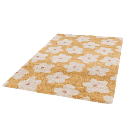 AFK Living vloerkleed Bloemen - voor kinderen - geel - 160 x 230 cm