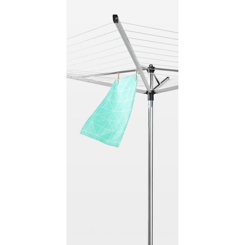 Brabantia Droogmolen Topspinner, 50 meter met kunststof betonanker, doorsnede 45 mm - Metallic Grey