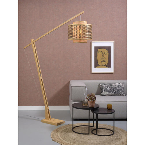 GOOD&MOJO vloerlamp Bhutan - bruin - Ø40cm - vtwonen shop