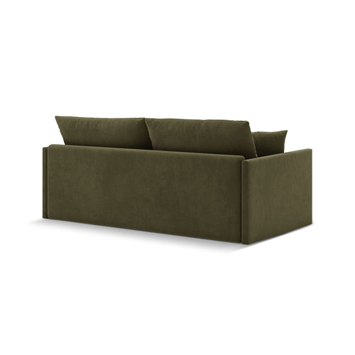 Cosmopolitan Design - Converteerbare bank Shannon 3-zits, flueel groente - 94x209x87cm