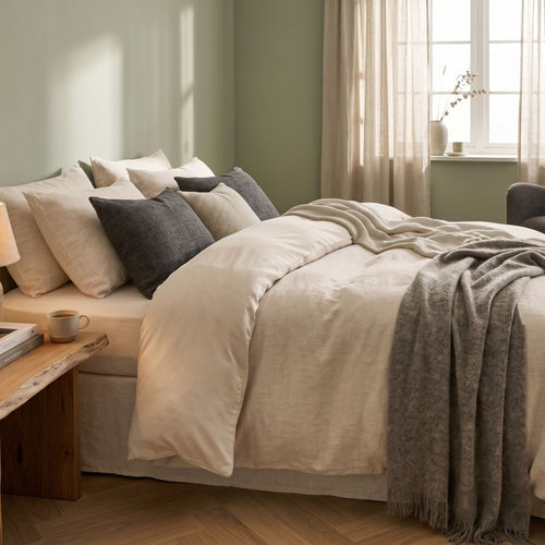 Ten Cate Premium Linnen/Katoensatijn Dekbedovertrek 200x200/220 - Beige