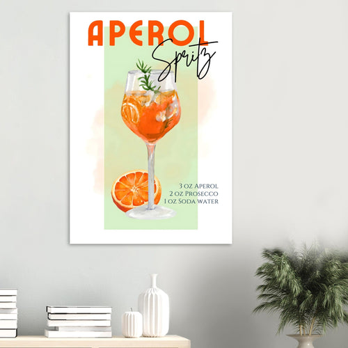 Artfulprints  Aperol Spritz - Green   poster A4 21x29.7 cm - vtwonen shop