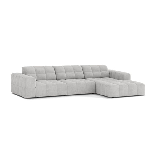 Cosmopolitan Design - Rechter hoekbank Chicago 4-zits, chenille geld - 167x294x78cm