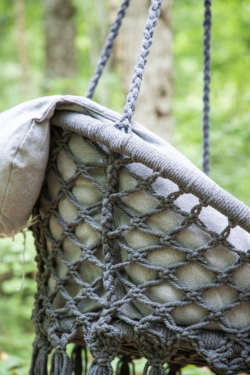 Nest outdoor Leah katoenen tuin hangstoel grijs - met zitkussen - vtwonen shop