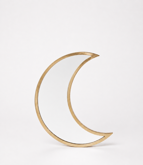 vtwonen - Wandspiegel - Goud – Maanvorm - 30 cm