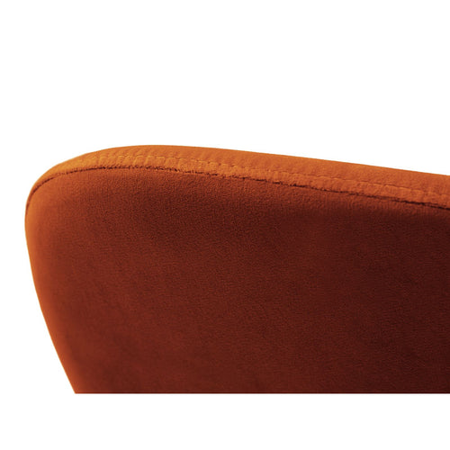Set van 2 fluwelen stoelen Caroline flueel kastanjebruin - 61x49x79cm