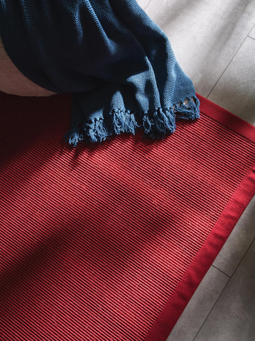 benuta sisal vloerkleed Sana - rood - 150x150 cm