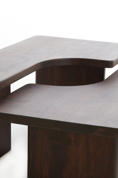 Light & Living salontafel CRATO - 120x60x45cm - bruin - Set van 2