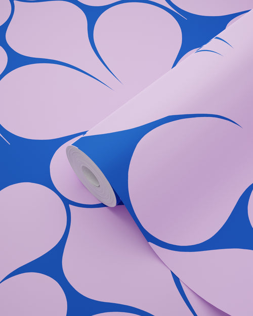 ESTAhome behang retro ornamenten paars en blauw - 50 x 900 cm - 131562 - vtwonen shop