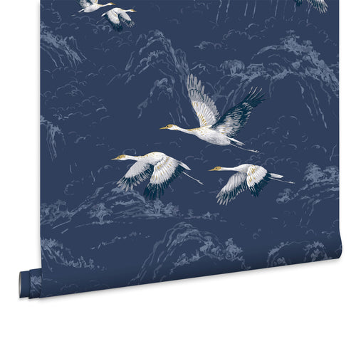 Laura Ashley Vliesbehang - Animalia Midnight