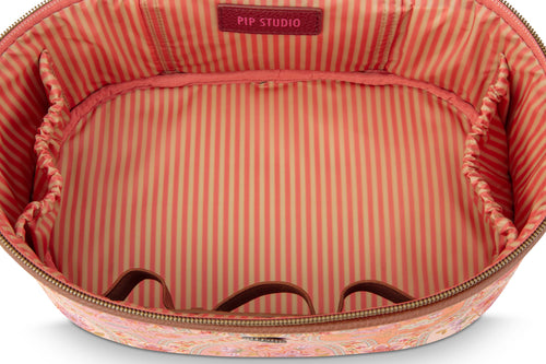Pip Studio - Cleo Make-up Tasje Dames - Ornamento - Oranje - 26x16x16cm