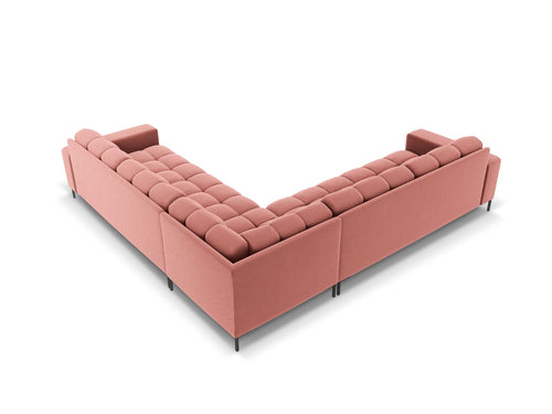 Cosmopolitan Design Symmetrische hoekbank Bali 6-zits, flueel, roze - 256x256x75cm
