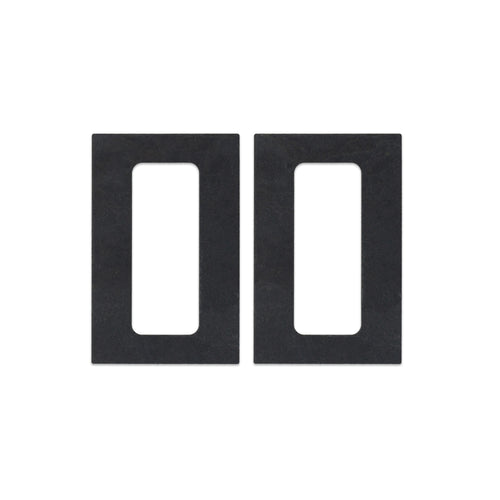 Decoplates dimmerswitch afdekraam frontje, 2pack rechthoekig - zwart - 7.9x12.4cm - vtwonen shop
