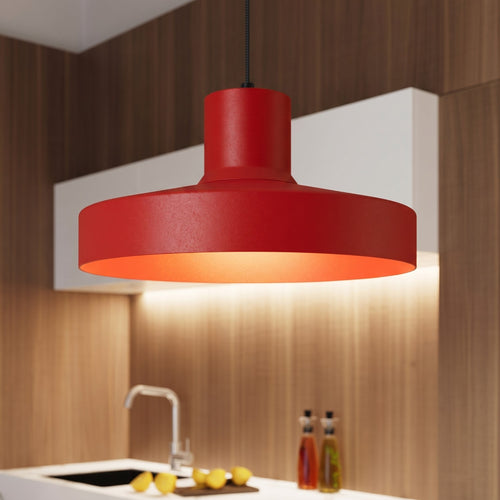 Sollux Lighting Hanglamp BILO rood - 35x35x120cm