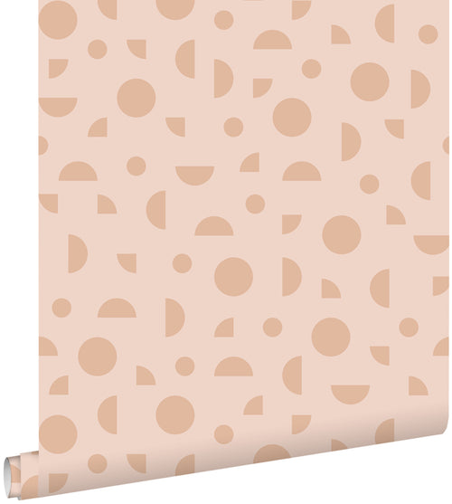 ESTAhome behang grafisch motief terracotta roze - 50 x 900 cm - 139751 - vtwonen shop