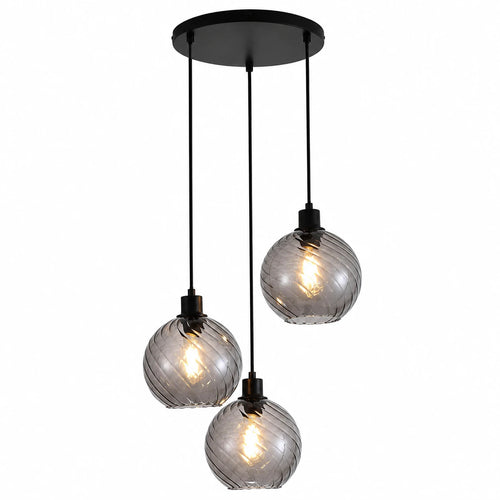 Searchlight hanglamp Radiance - 3 lichts - 46  x 120   cm - zwart