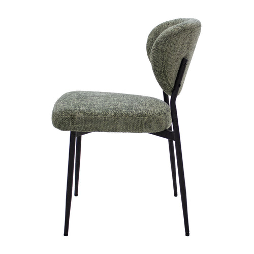 Giga Meubel Eetkamerstoel Vajèn - Stof - Groen - Set van 2 - vtwonen shop