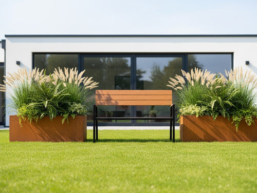 MaximaVida aluminium tuinbank Bermuda 120 cm zwart