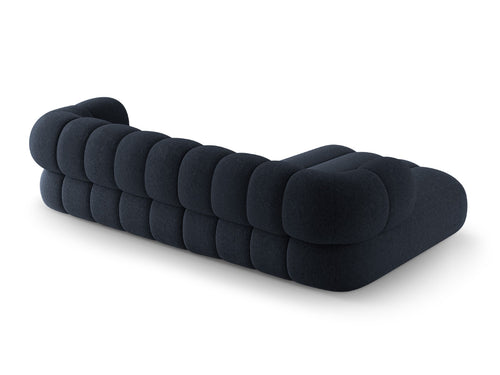 Cosmopolitan Design Hoekbank Koge 5-zits, chenille marineblauw - 165x270x70cm