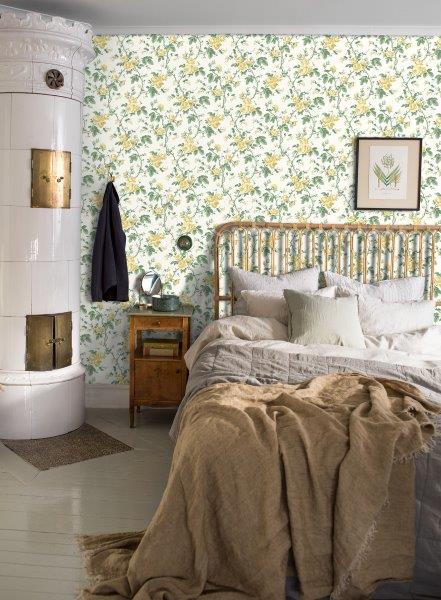 Borastapeter behang rozen geel - 53 cm x 10.05 m - 660418 - vtwonen shop