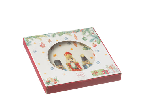 J-Line bord Rond Notenkraker - keramiek - wit - small - giftbox - vtwonen shop