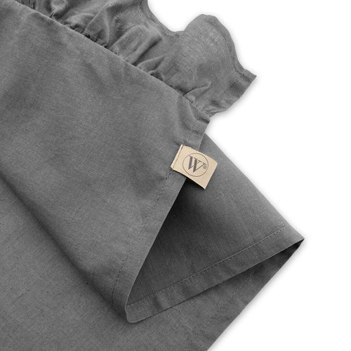 Walra - Keukenset Lovely Linen Ruffles - 3x 50x70 cm - Antraciet