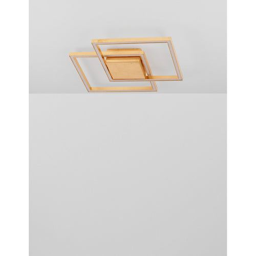 Merano Atlanta Geïntegreerde LED Semi Flush Light Golden Leaf Aluminium LED 25W 1600Lm 3000K