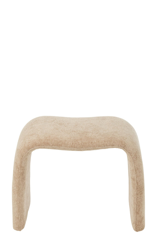 J-Line kruk N shape - textiel - beige