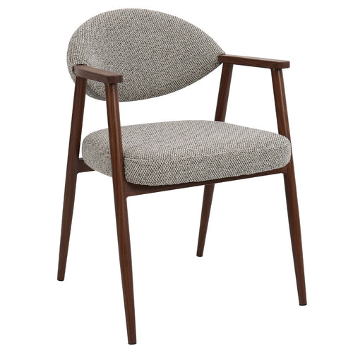 DÉJA Living Eetkamerstoel Karup - Taupe/Walnoot - Set van 2 - vtwonen shop