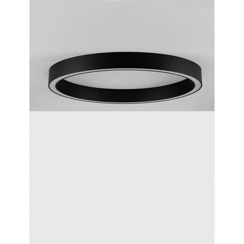 Nova Luce STING Geïntegreerde LED-plafondlamp, halfverzonken, zandkleurig zwart, Triac dimbaar, 50W, 2968lm, 3000K