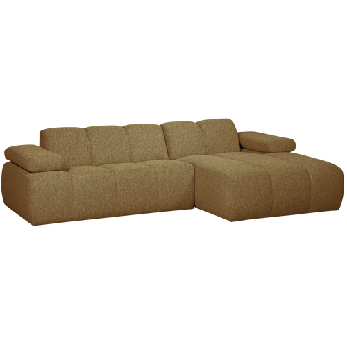 WOOOD chaise longue bank rechts Mojo - Bouclé - Geel/Bruin Melange - vtwonen shop