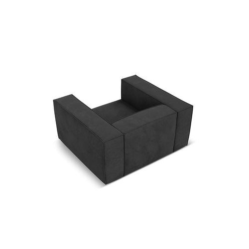 Cosmopolitan Design - Fauteuil Turin structurele stof donkergrijs - 95x113x68cm