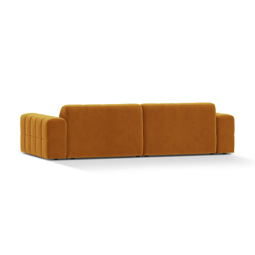 Cosmopolitan Design - Bank Chicago 4-zits, flueel geel - 102x252x78cm