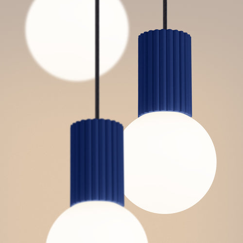 Sollux Lighting Hanglamp HALO 3P ultramarijn - 25x25x125cm