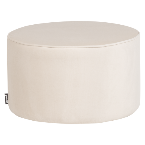 WOOOD poef laag Sara 36xØ60 cm - Velvet - Off White