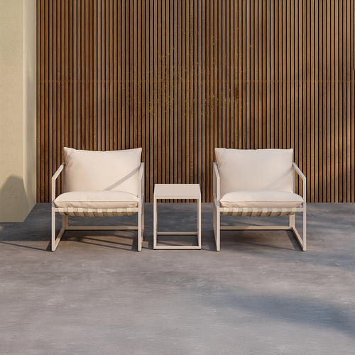 Nest outdoor Ebba Loungeset 3 Delig Met Zitkussens - Beige - vtwonen shop