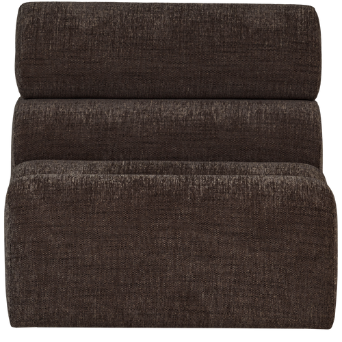 WOOOD 1-zits element bank Novi - Polyester - Donkerbruin Melange - 86x82x113