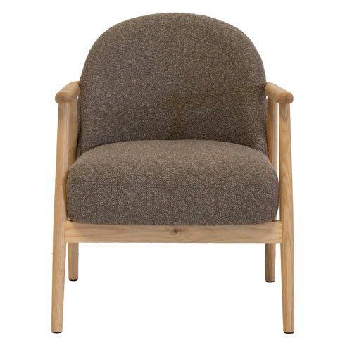 DÉJA Living Fauteuil Skövde - Taupe Stof/Eiken - 65x72x81cm - vtwonen shop